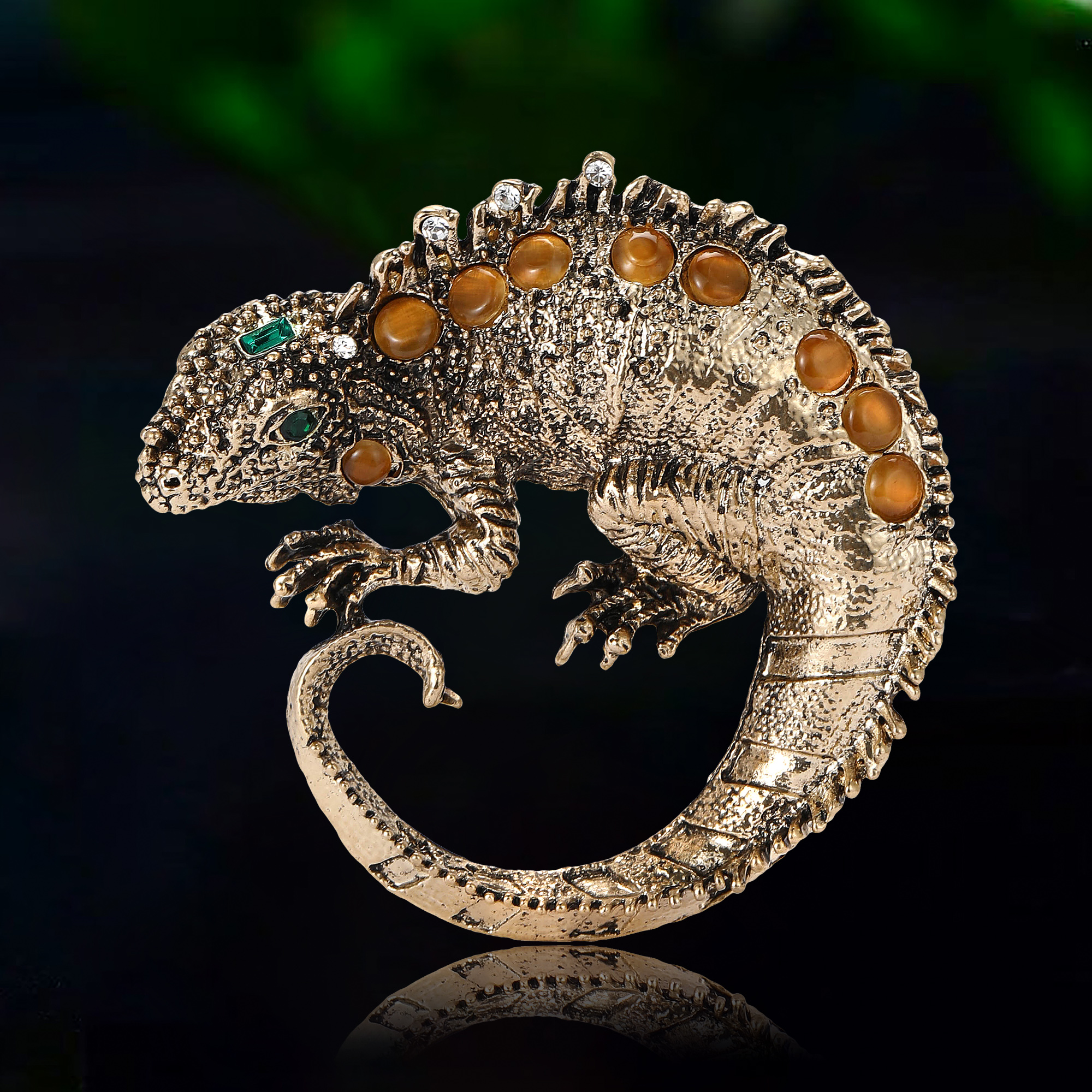 Vintage Fashion Events - Rhinestone Lizard Brooches for Women Unisex