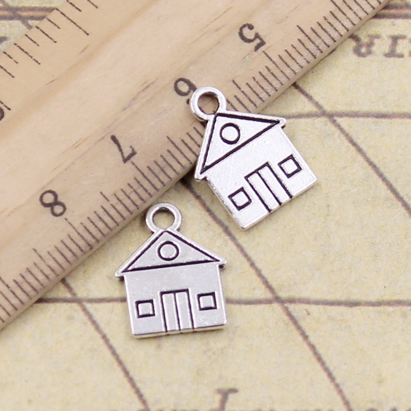 Vintage Fashion Build - 20pcs Charms Cabin House Building 16x12mm