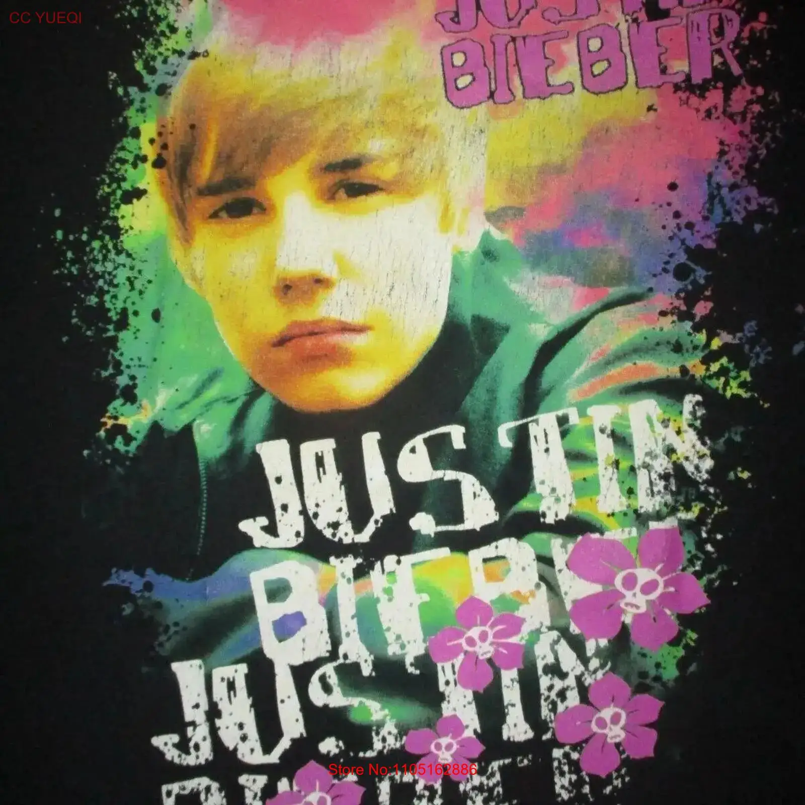 Vintage Fashion World - vtg young JUSTIN BIEBER CONCERT T