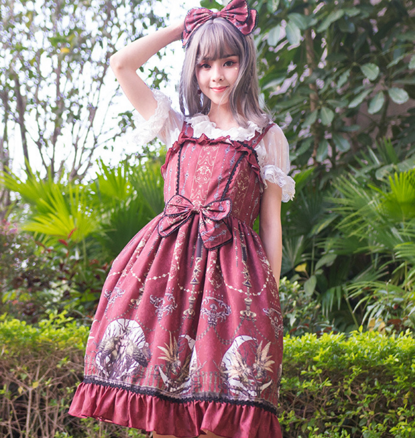 Vintage Victorian Fashion - Sweet princess lolita strap dress vintage