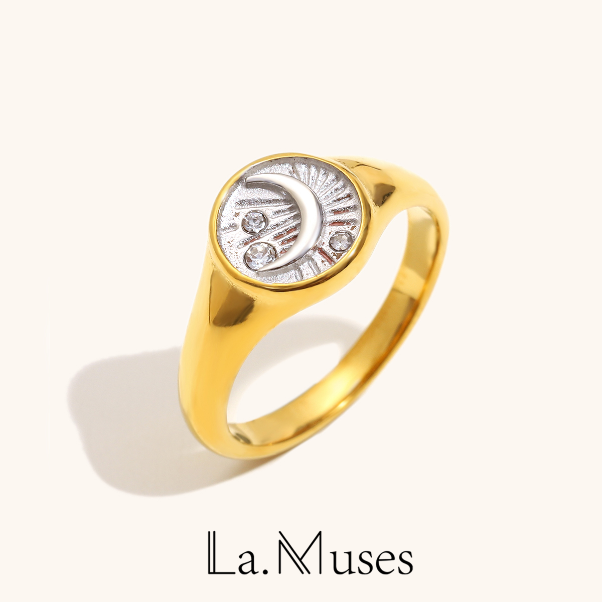 Vintage Fashion La - La. Muses Mixed Color Ring Face