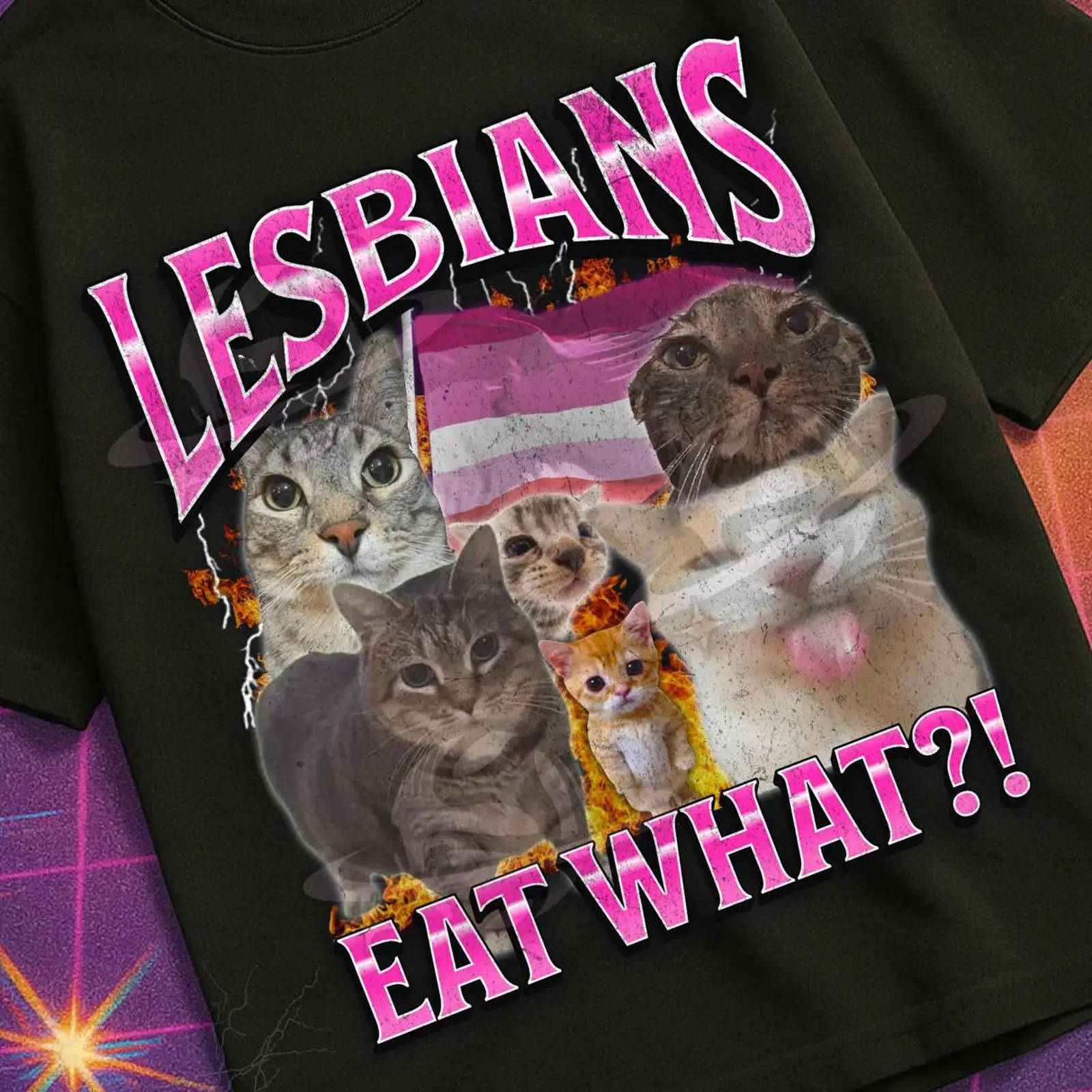 Vintage Fashion Gen Z - Lesbians Eat What Funny Cat Meme