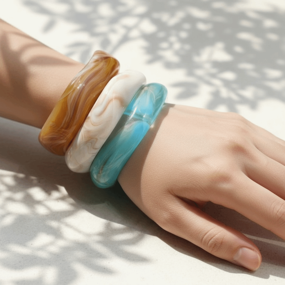 Statement Bangles Translucent  - Vintage Fashion Gen Z recension och pris
