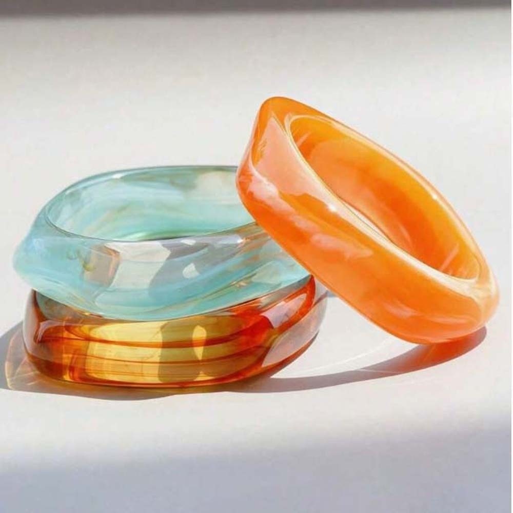 Statement Bangles Translucent  - Vintage Fashion Gen Z recension och pris