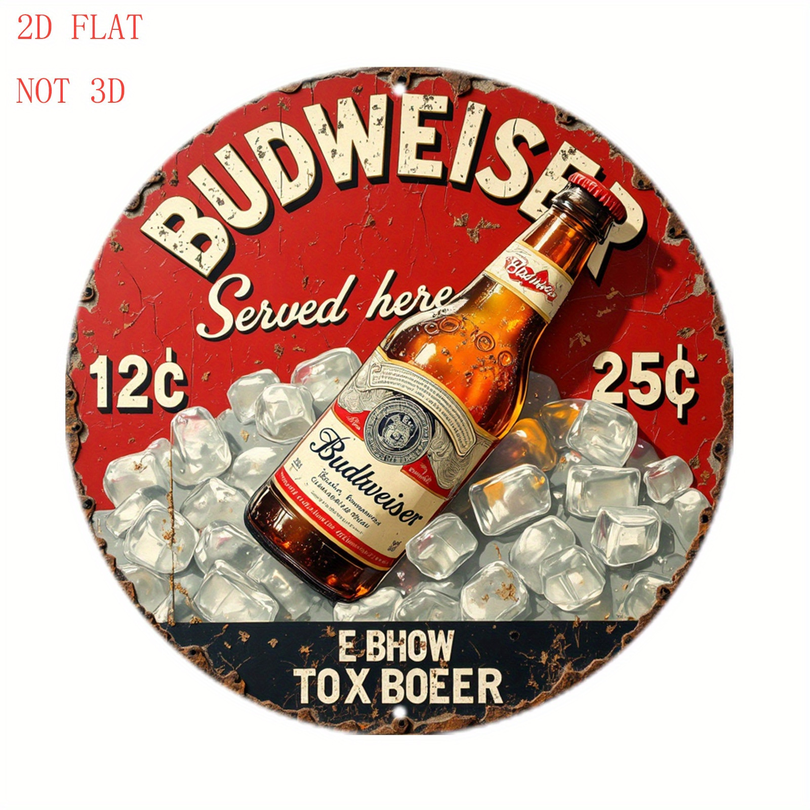 1pc Vintage Beer Logo Metal Wa - Vintage Fashion Plates recension och pris