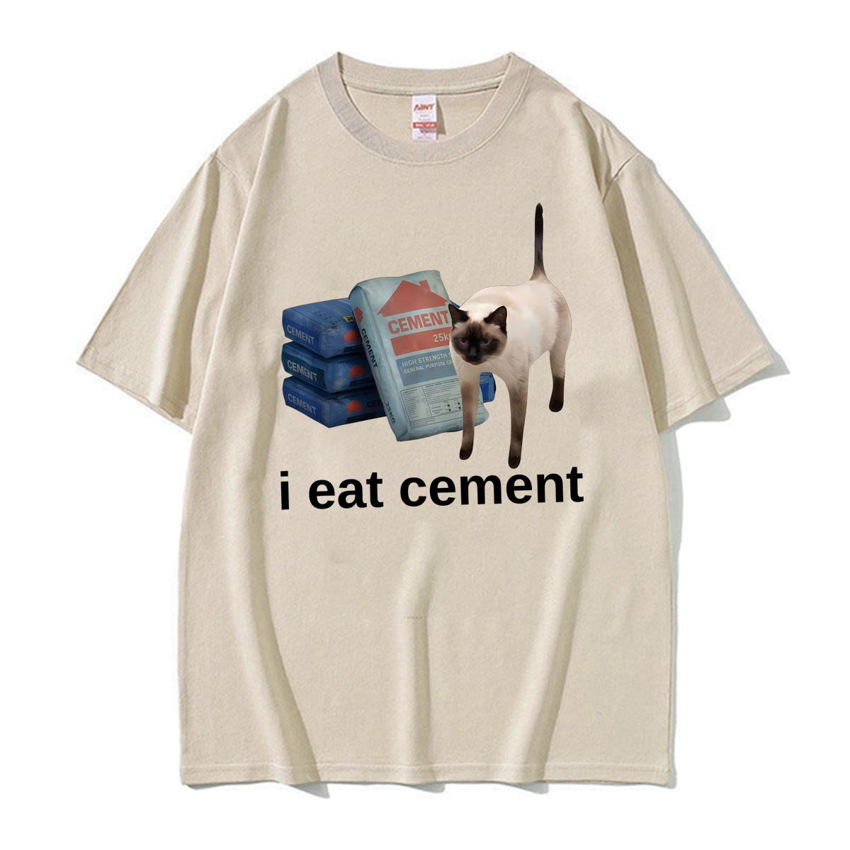 Funny I Eat Cement Cat Meme We - Vintage Fashion Gen Z recension och pris