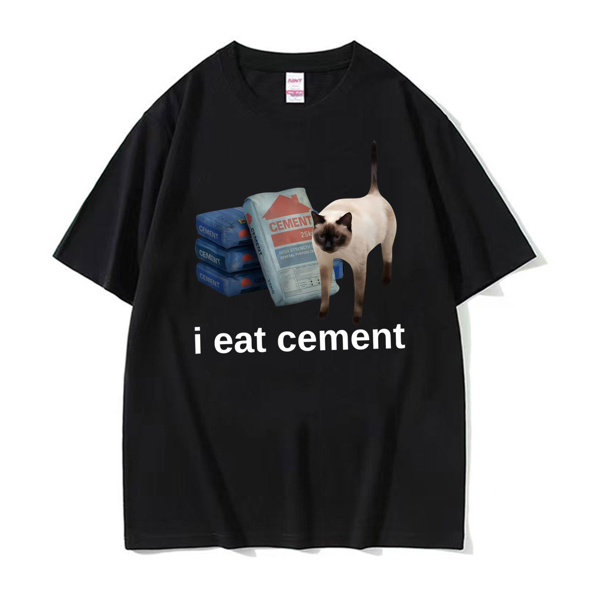 Funny I Eat Cement Cat Meme We - Vintage Fashion Gen Z recension och pris