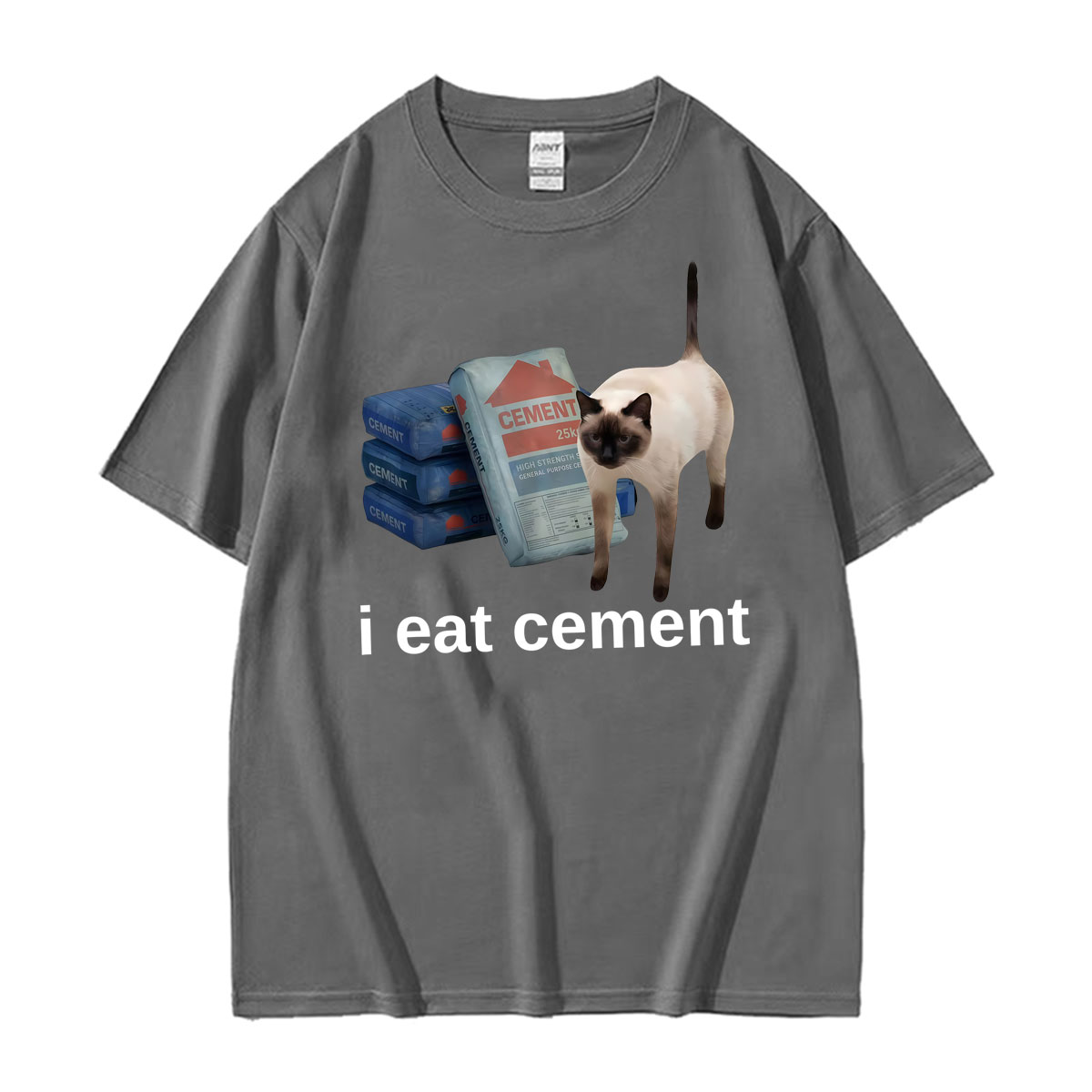 Funny I Eat Cement Cat Meme We - Vintage Fashion Gen Z recension och pris