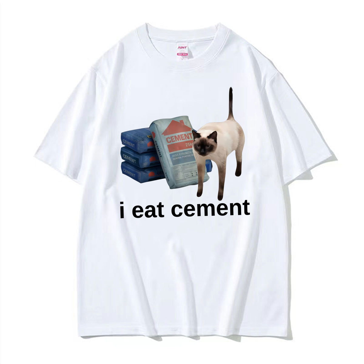 Funny I Eat Cement Cat Meme We - Vintage Fashion Gen Z recension och pris