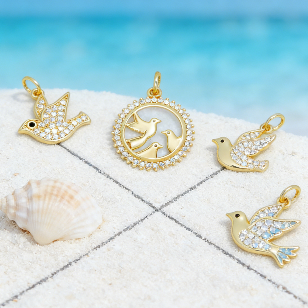 5Pcs Pendants Brass Cubic Zirc - Vintage Fashion Earrings recension och pris