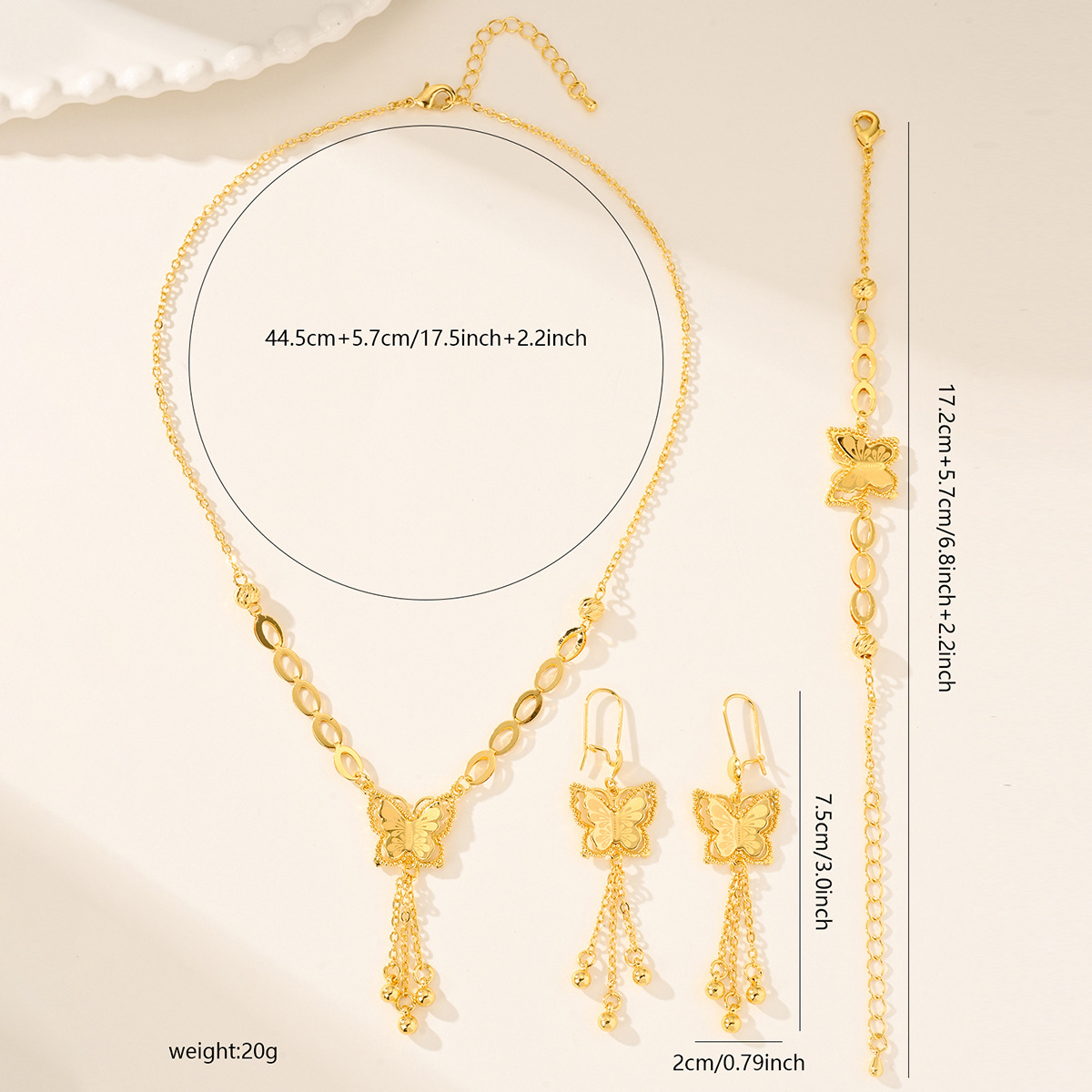 Dubai Fashion Butterfly Jewelr - Vintage Fashion Earrings recension och pris