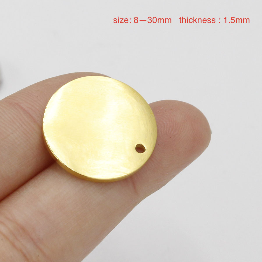 50pcs 8-30mm Gold Color Mirror - Vintage Fashion Tags recension och pris