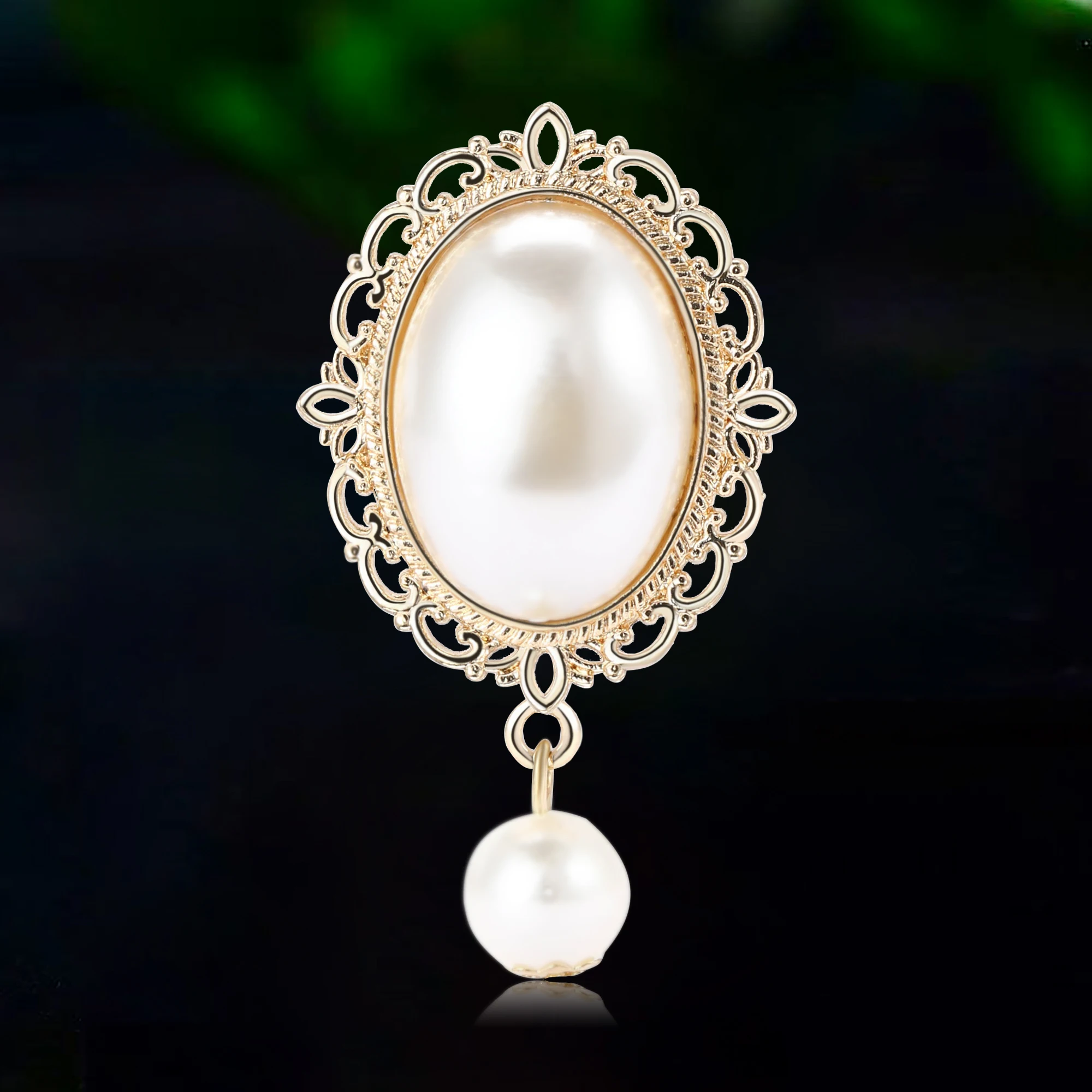 Vintage Pearl Oval Baroque Bro - Vintage Fashion Events recension och pris
