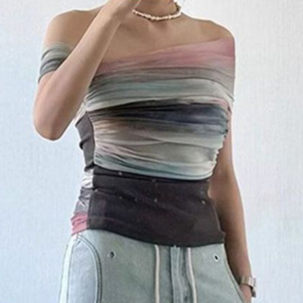 Women Summer Mesh Tie-Dye Off  - Tie Dye Shirt Vintage recension och pris