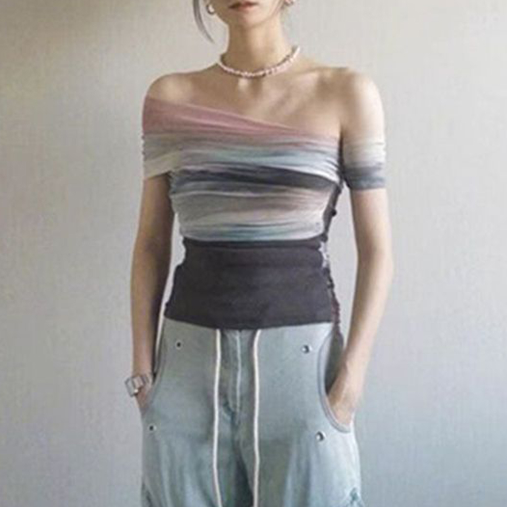 Women Summer Mesh Tie-Dye Off  - Tie Dye Shirt Vintage recension och pris