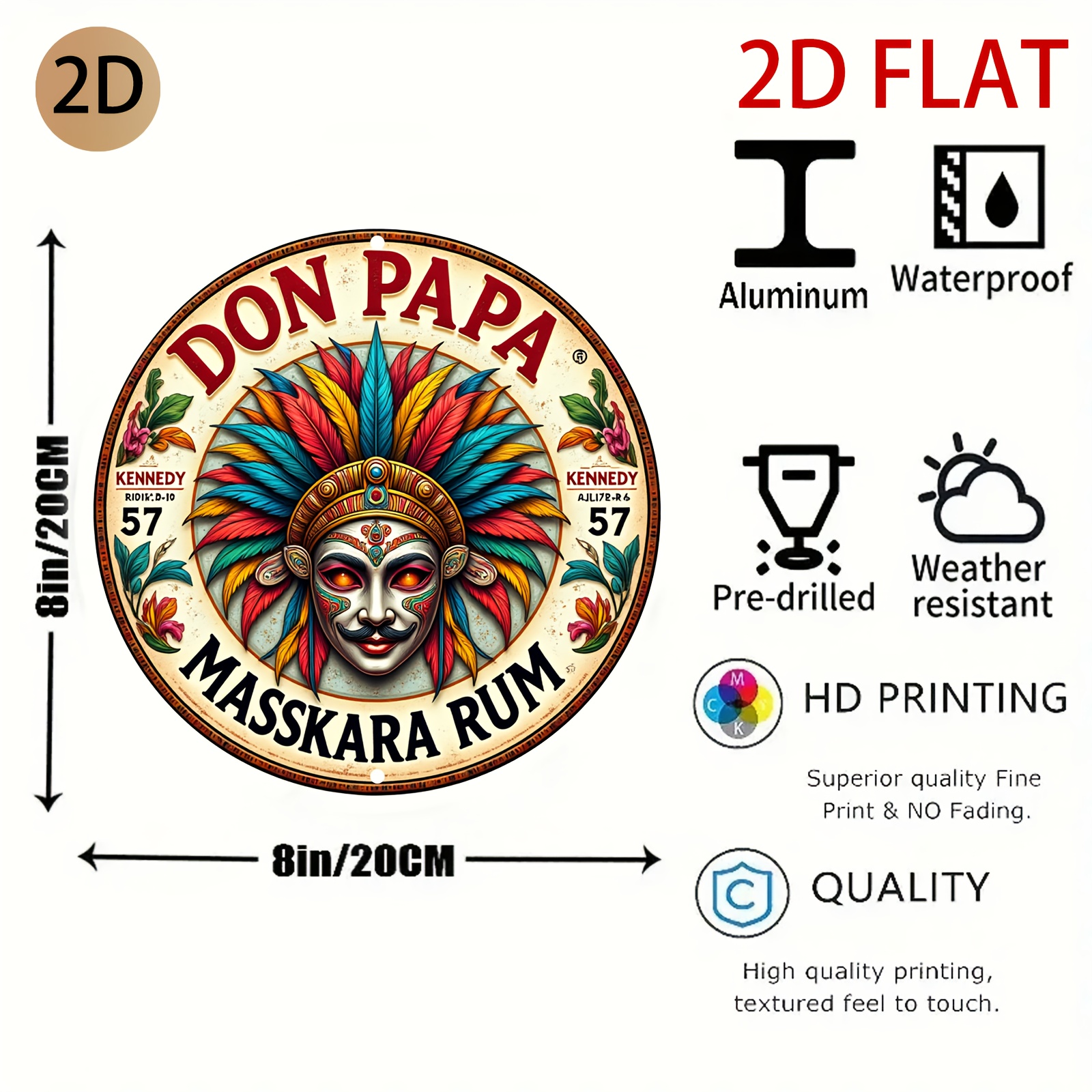 Vintage Don Papa Masskara Rum  - Vintage Fashion Plates recension och pris