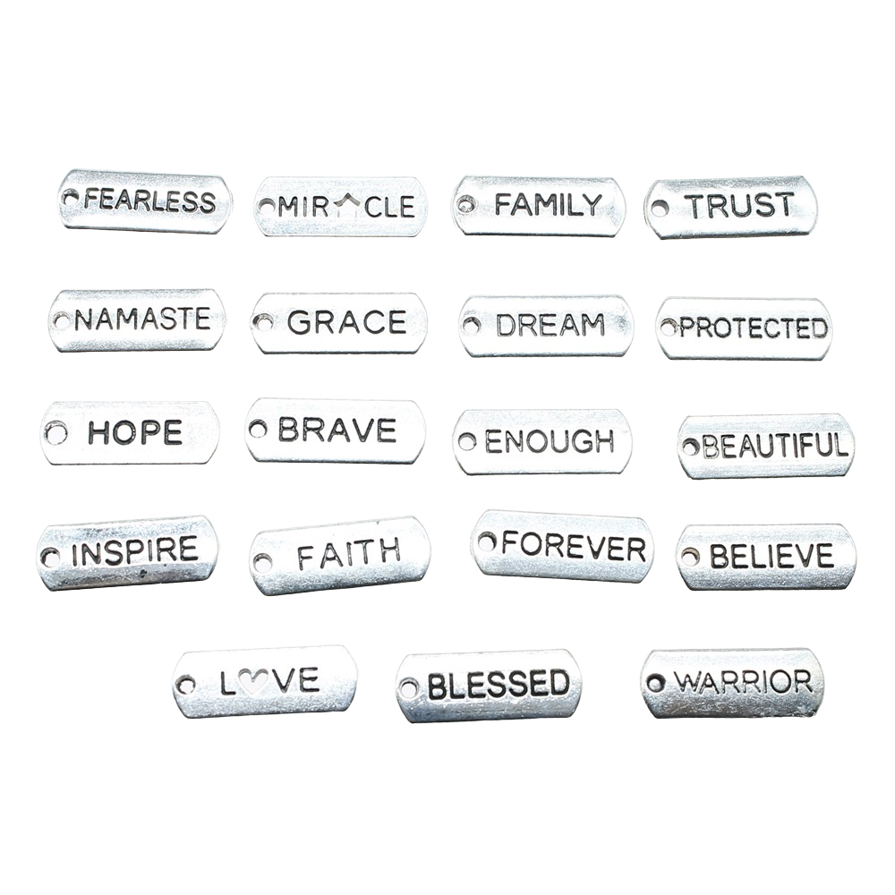10pcs Word Tags Pendant Charms - Vintage Fashion Tags recension och pris