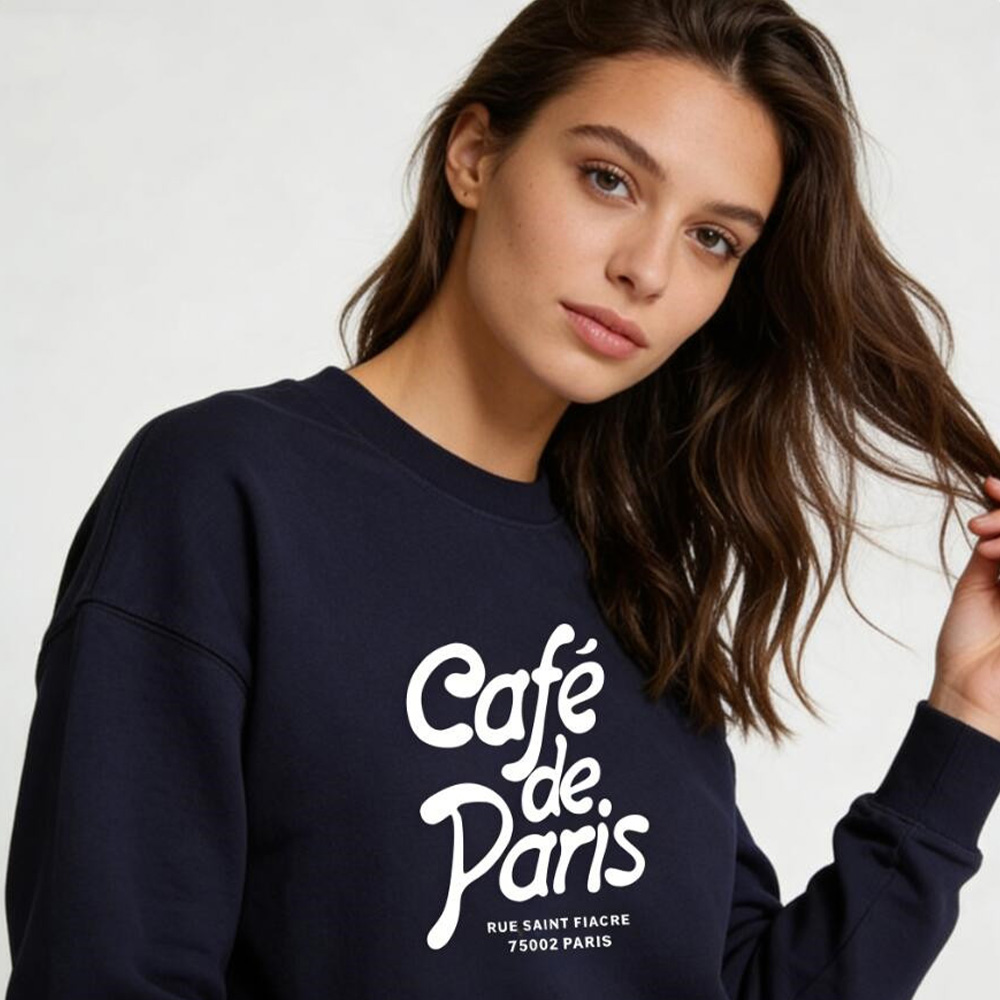 Cafe de Paris Letters Printing - Vintage Fashion In Paris recension och pris