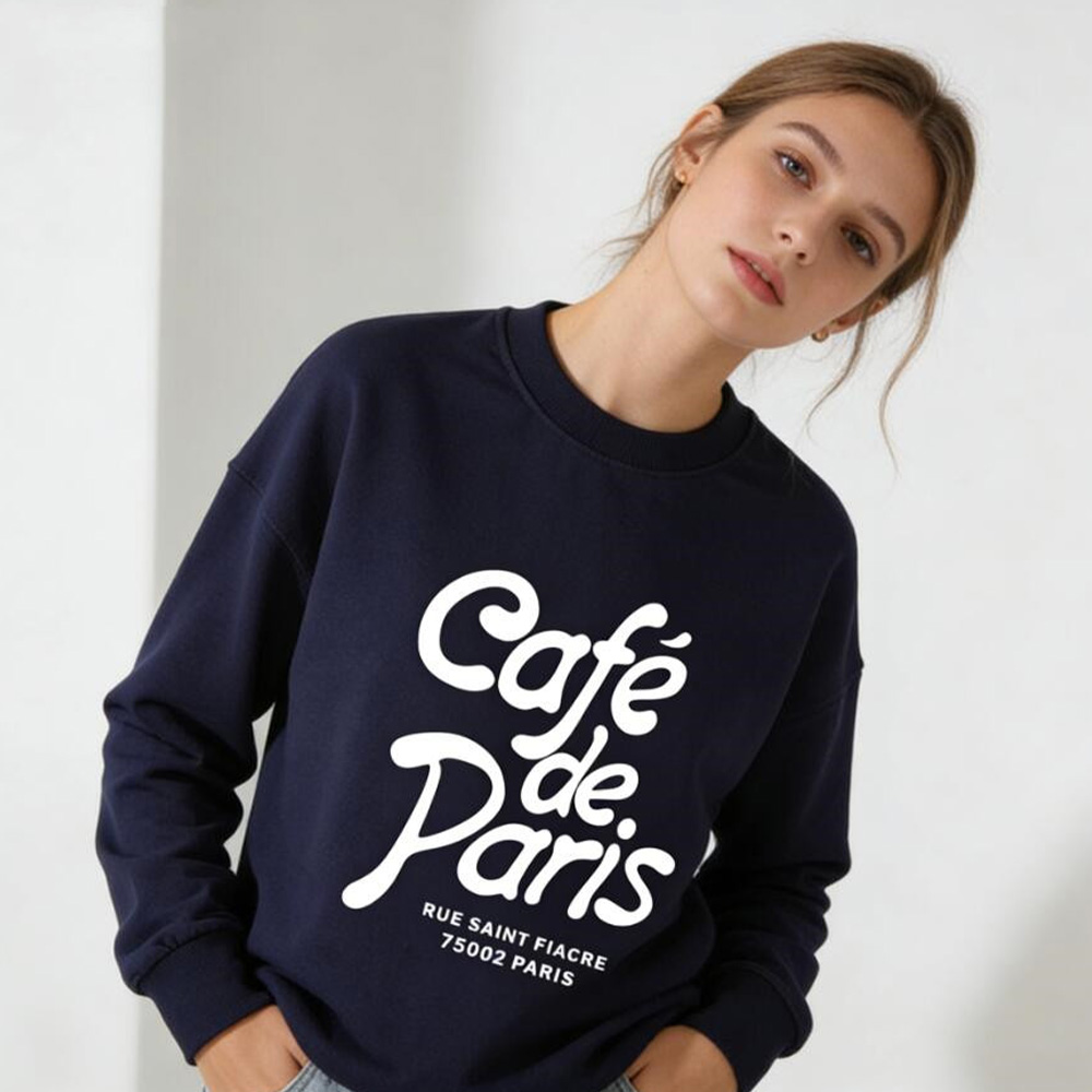 Cafe de Paris Letters Printing - Vintage Fashion In Paris recension och pris