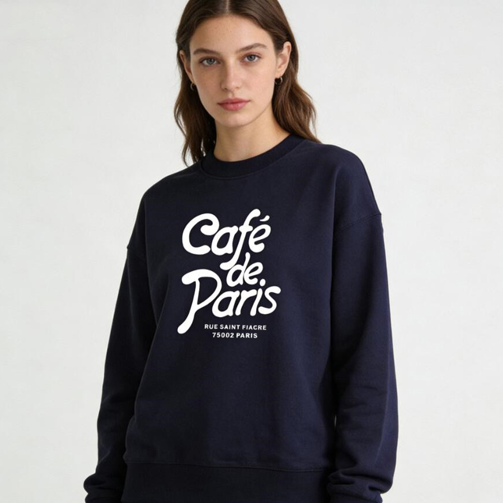 Cafe de Paris Letters Printing - Vintage Fashion In Paris recension och pris