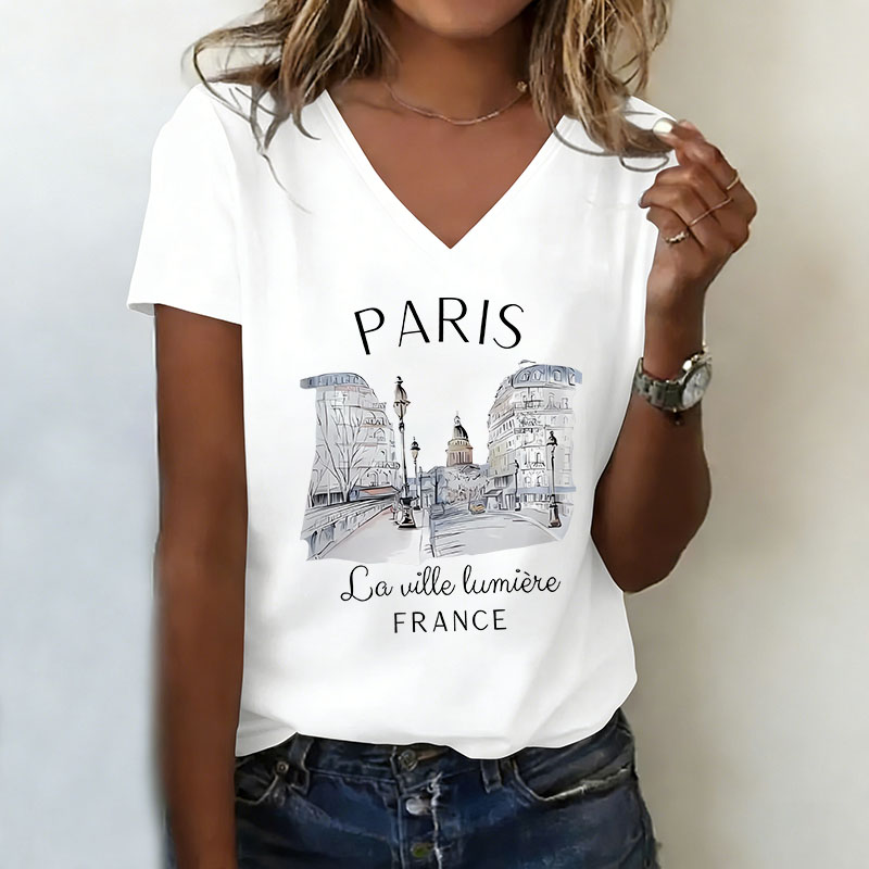 Vintage Paris T-shirt V Neck C - Vintage Fashion In Paris recension och pris