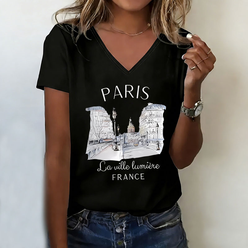 Vintage Paris T-shirt V Neck C - Vintage Fashion In Paris recension och pris