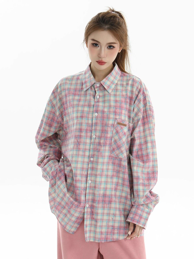 Jmprs Y2K Tie Dye Plaid Shirt  - Tie Dye Shirt Vintage recension och pris