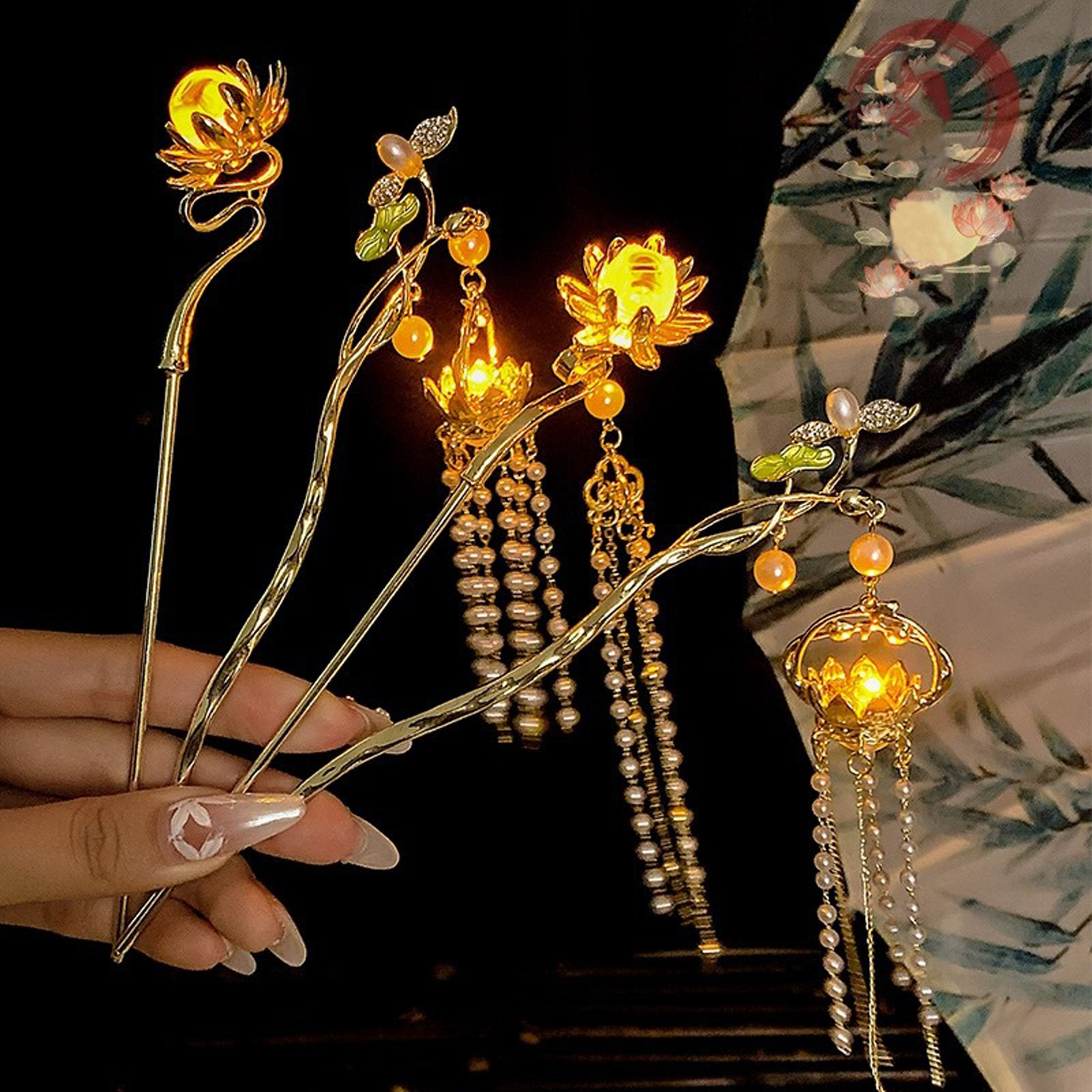 Luminous Flower Hairpin For Wo - Vintage Fashion Ai recension och pris