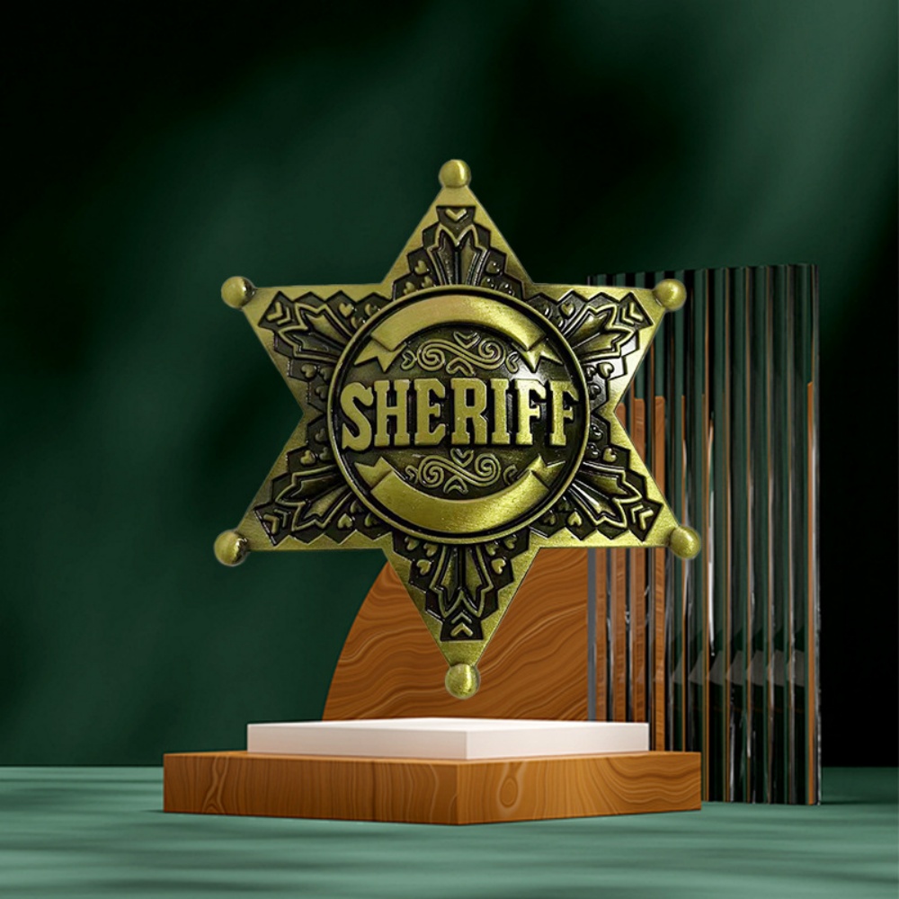 Vintage Sheriff Pin Metallic P - Vintage Fashion Events recension och pris