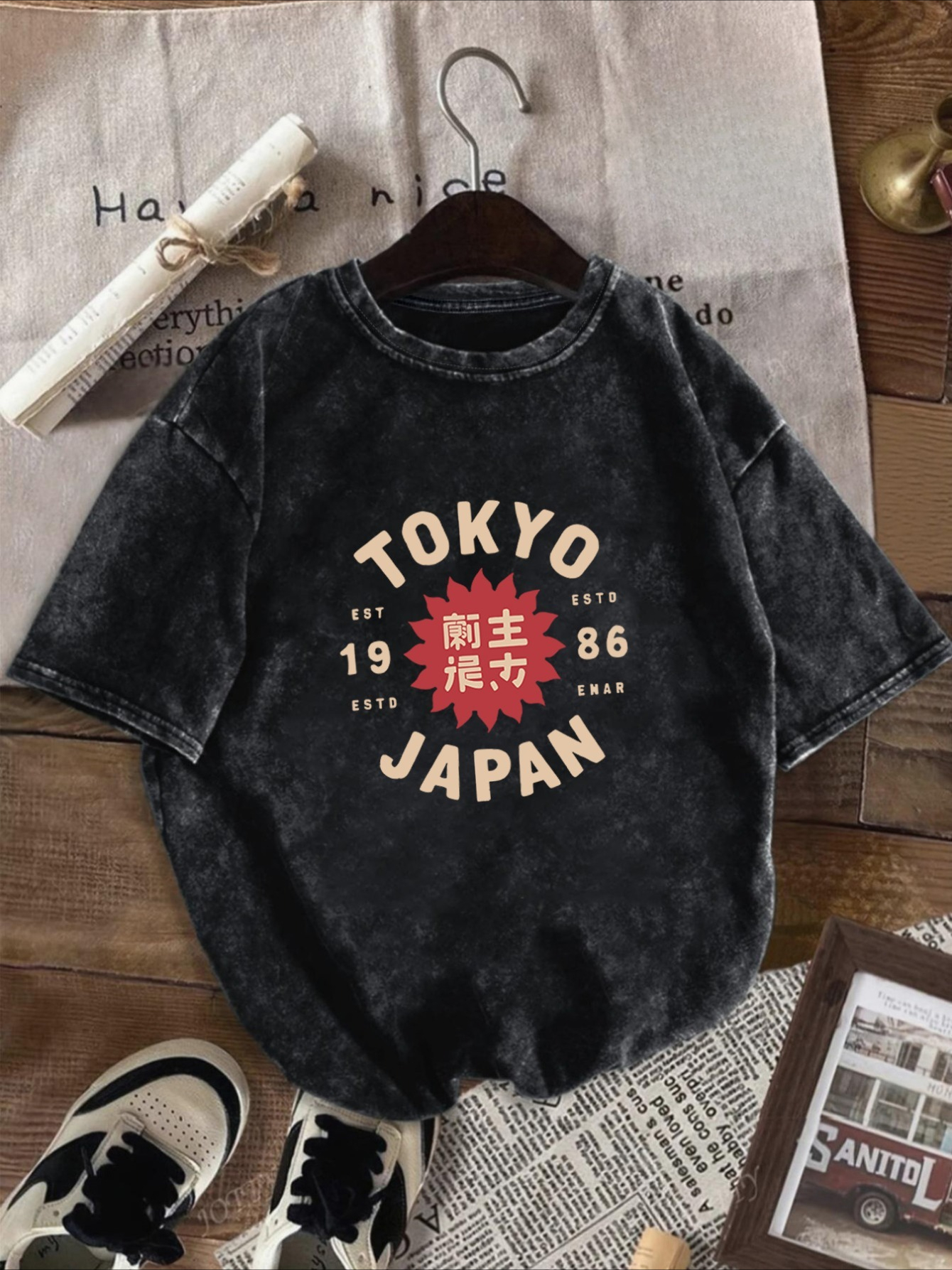 men'S Washed T-Shirt Vintage W - Vintage Fashion Tokyo recension och pris
