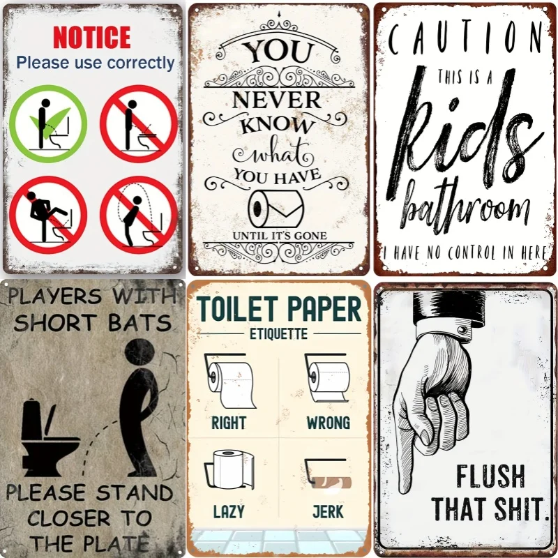 Funny Word Bathroom Decor Wari - Vintage Fashion Plates recension och pris