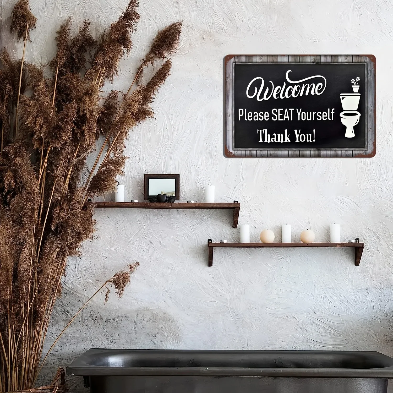 Funny Word Bathroom Decor Wari - Vintage Fashion Plates recension och pris