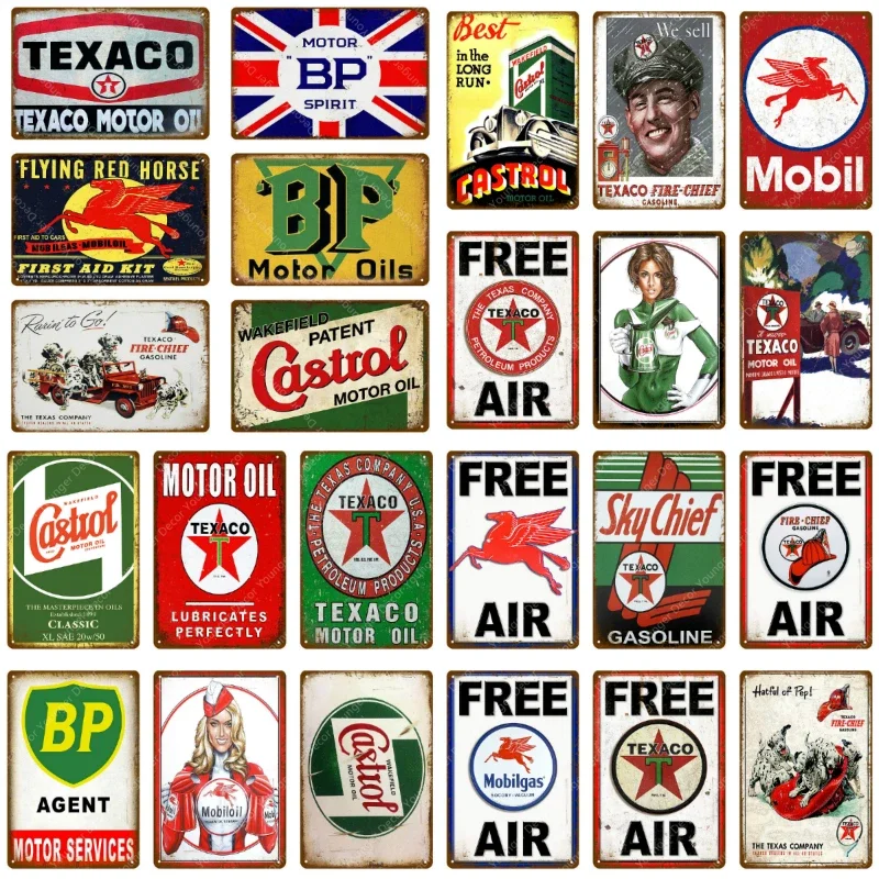 Vintage Texaco Motor Oil Signs - Vintage Fashion Plates recension och pris