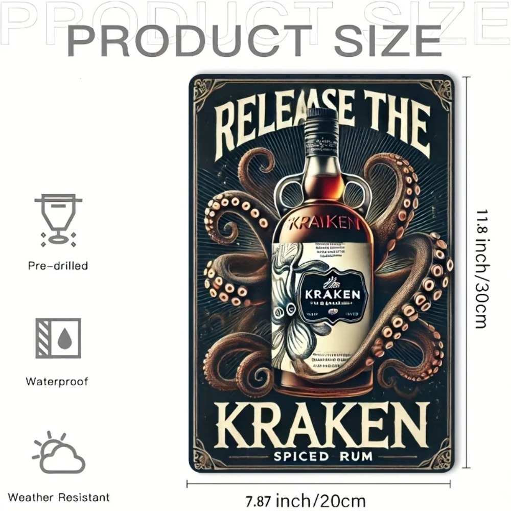 Vintage Kraken Spiced Rum Meta - Vintage Fashion Plates recension och pris