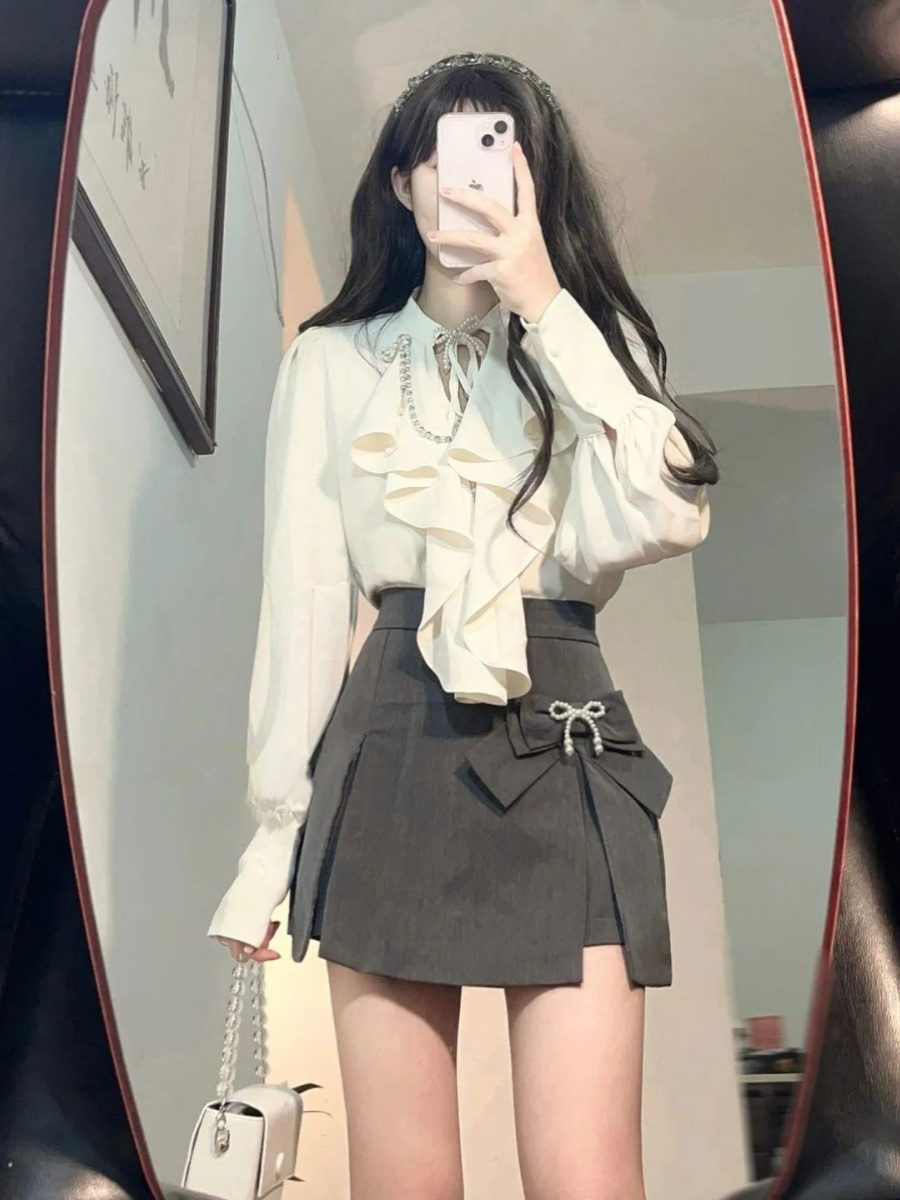 Elegant Vintage Long Sleeve Sh - Vintage Fashion Years recension och pris