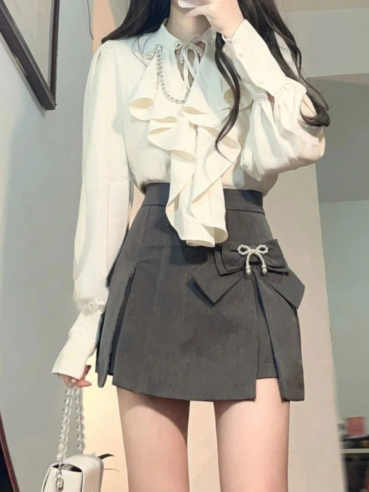 Elegant Vintage Long Sleeve Sh - Vintage Fashion Years recension och pris