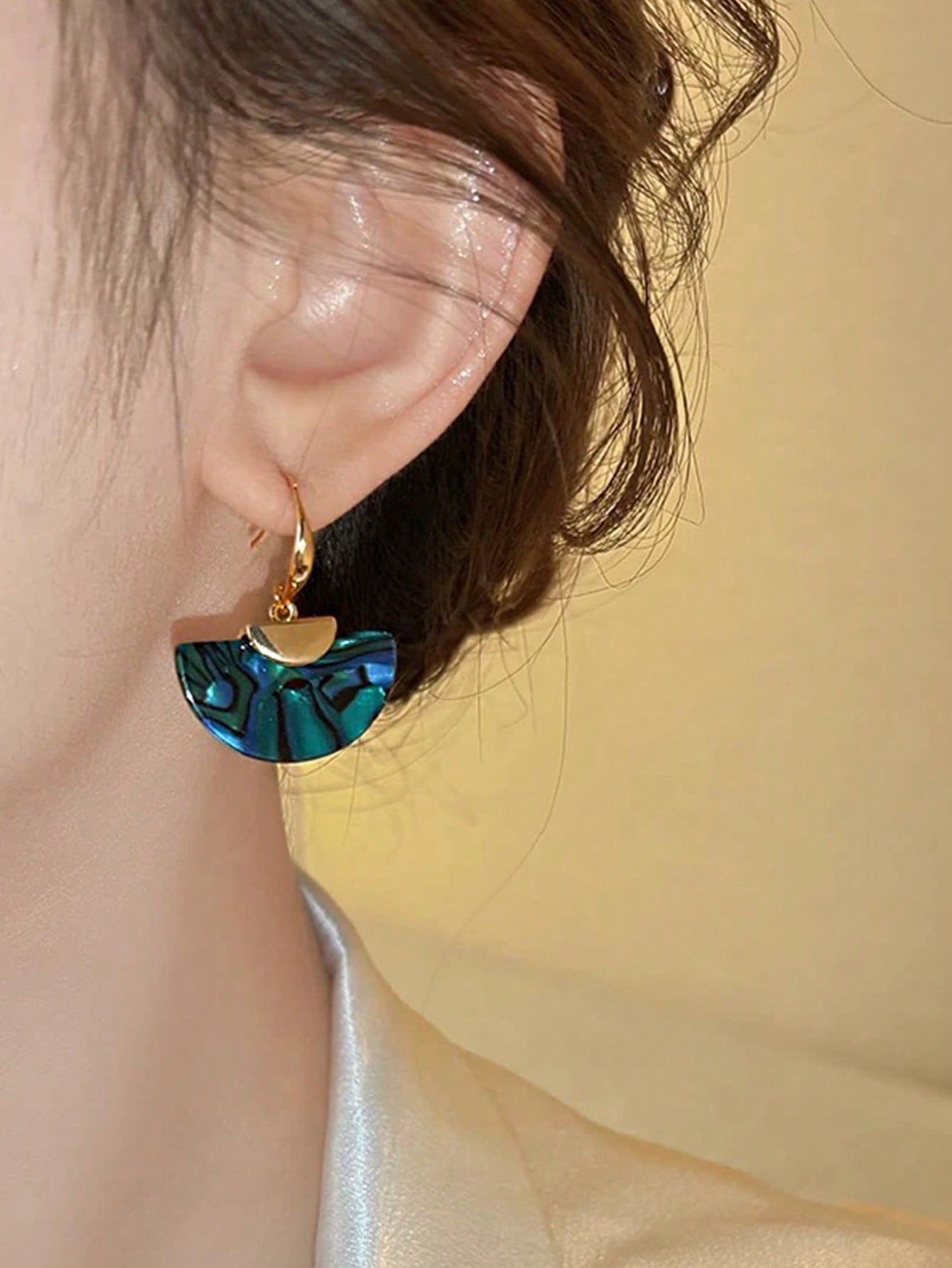 1 Pair Elegant Geometric Fan-S - Vintage Fashion Earrings recension och pris