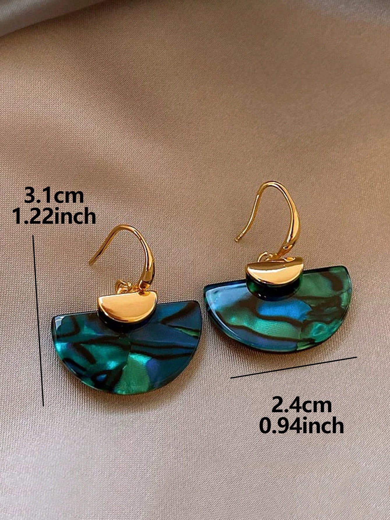 1 Pair Elegant Geometric Fan-S - Vintage Fashion Earrings recension och pris