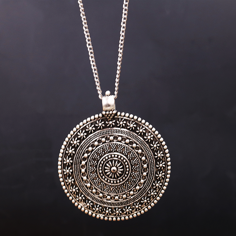 1pc Silver Plated Large Mandal - Vintage Fashion Tags recension och pris