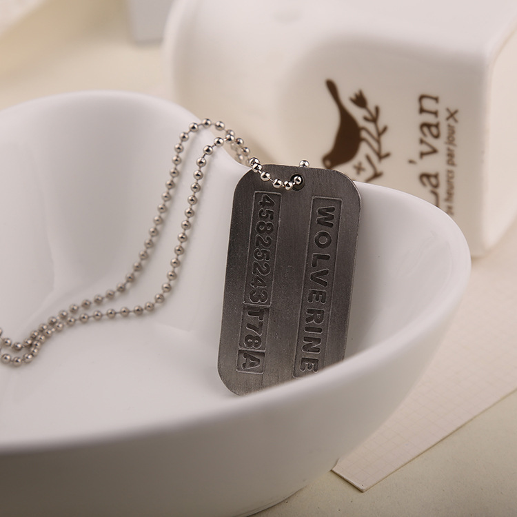 X Men Necklace Logan Hugh Jack - Vintage Fashion Tags recension och pris
