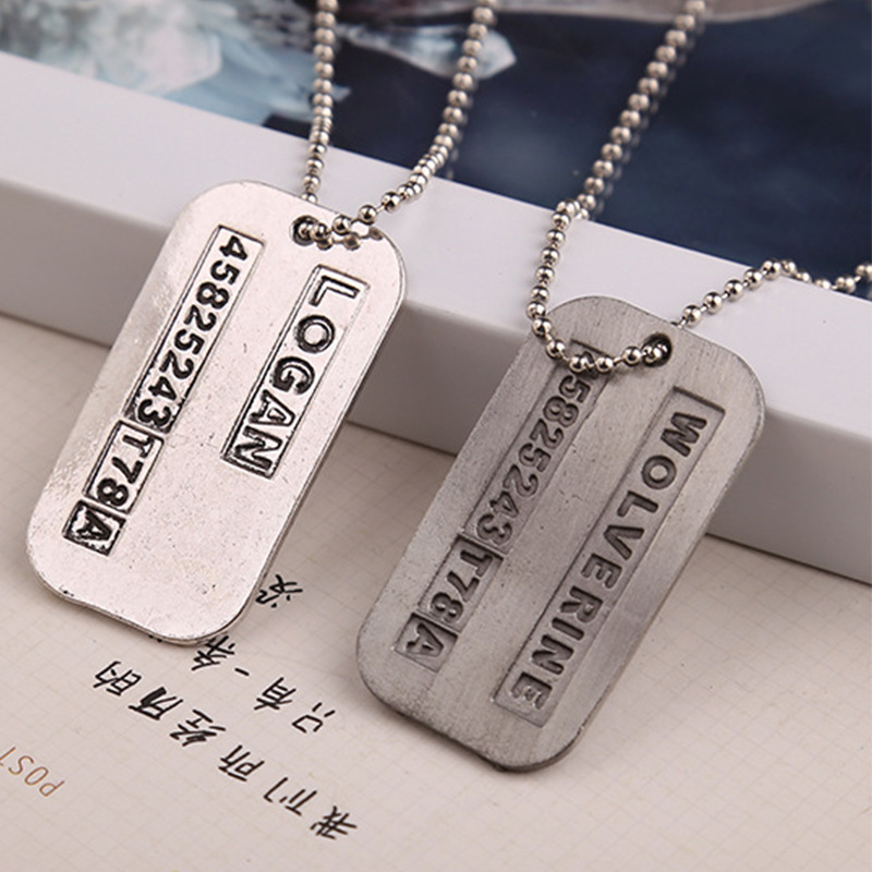 X Men Necklace Logan Hugh Jack - Vintage Fashion Tags recension och pris