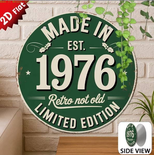 Made in 1976 Retro Not Old 2D  - Vintage Fashion Plates recension och pris