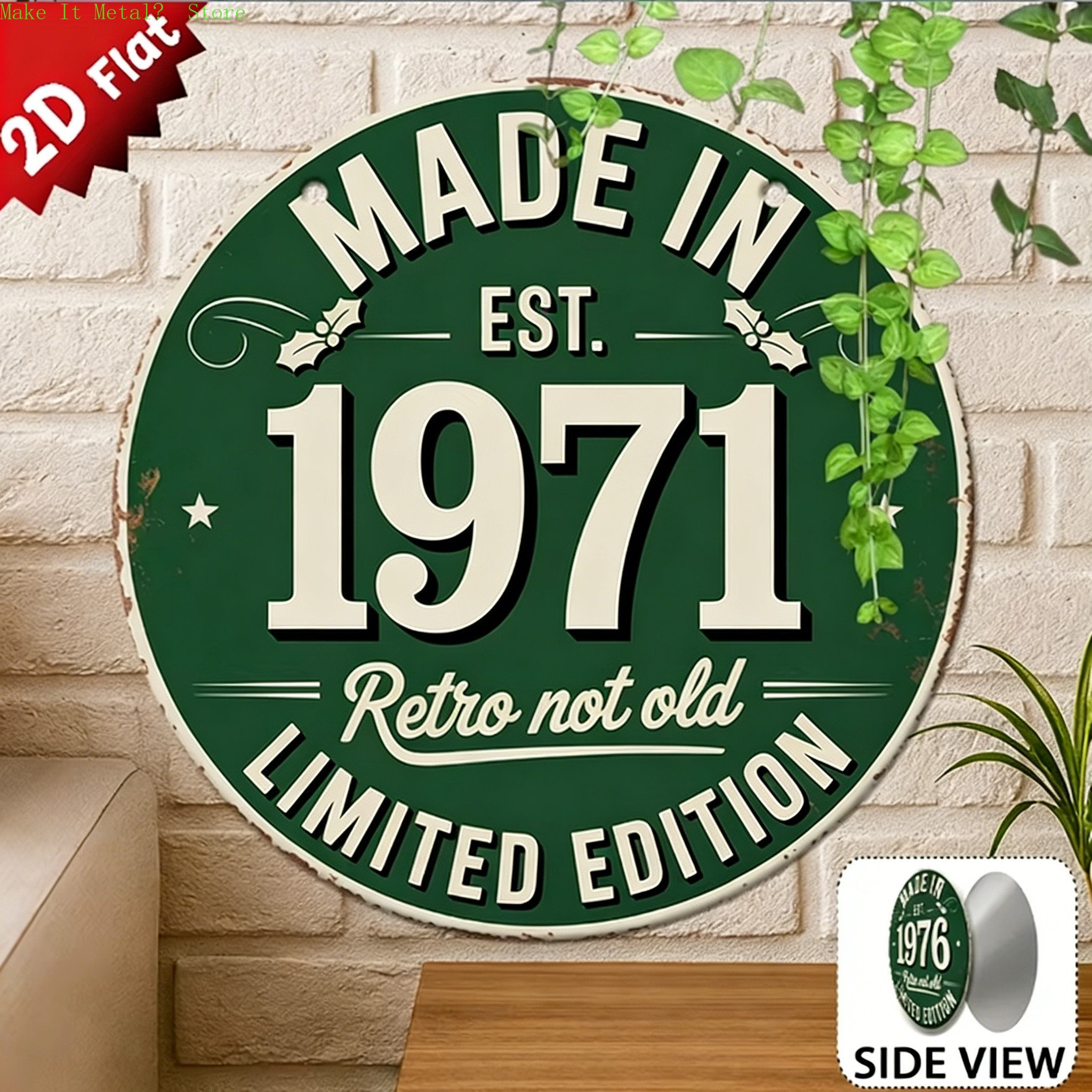 Made in 1976 Retro Not Old 2D  - Vintage Fashion Plates recension och pris