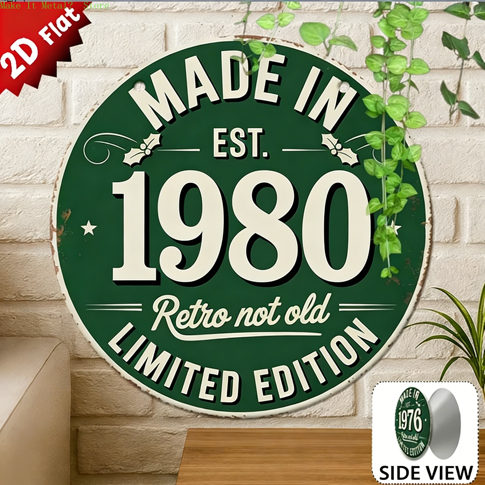 Made in 1976 Retro Not Old 2D  - Vintage Fashion Plates recension och pris
