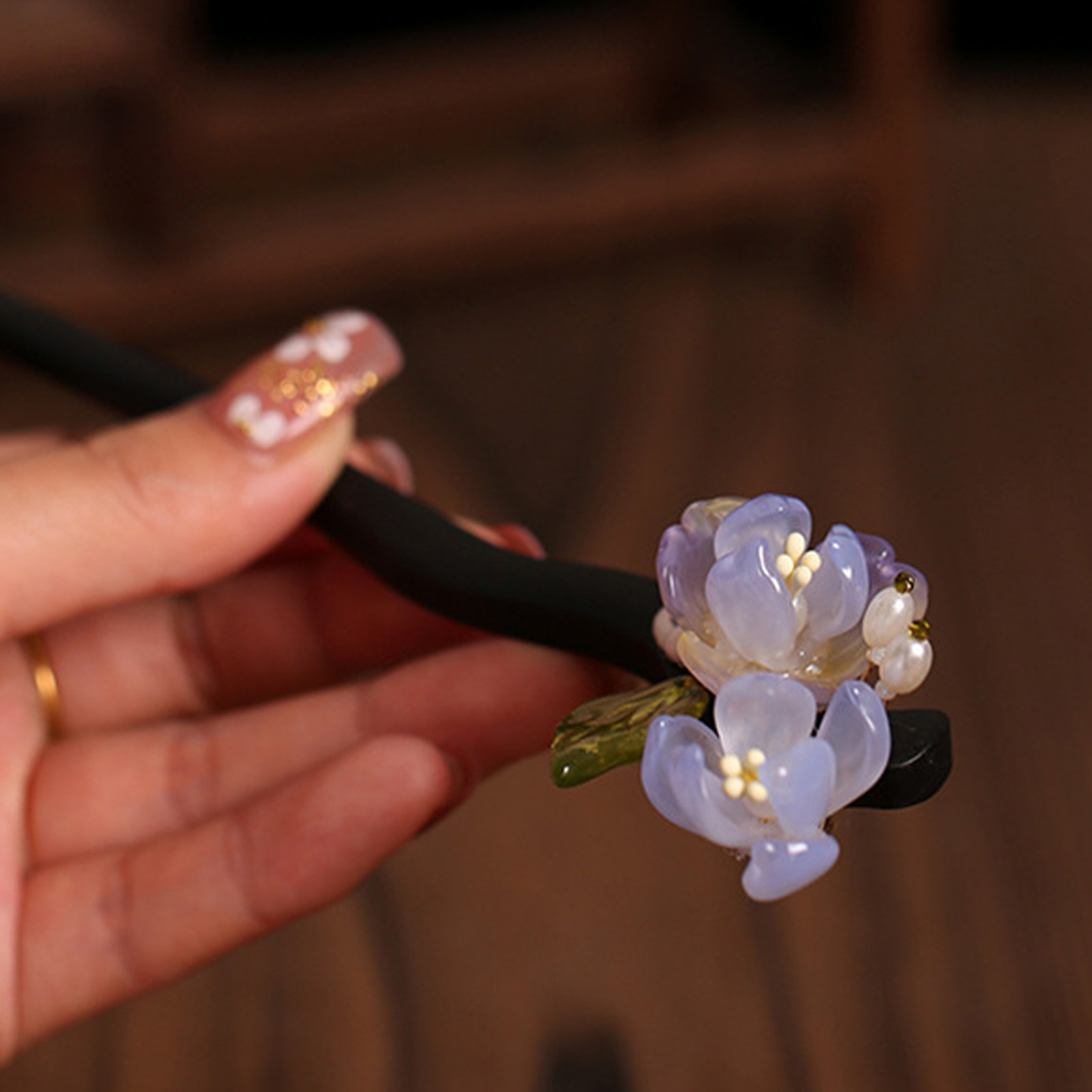 Vintage Wooden Flower Hairpin  - Vintage Fashion Ai recension och pris