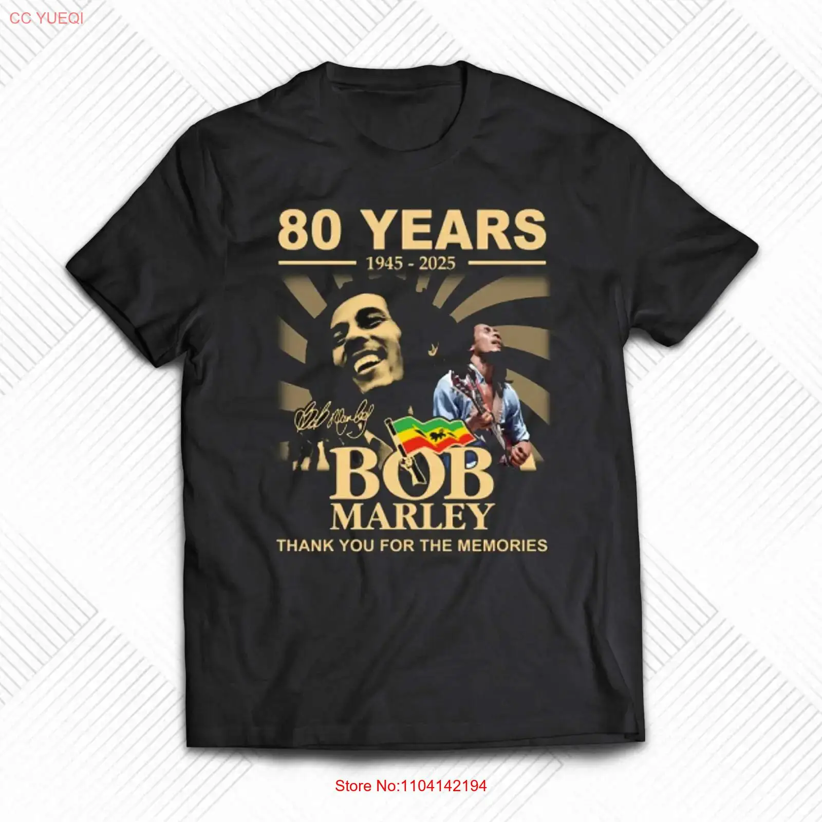 80 Years 1945 2025 Bob Marley  - Vintage Fashion Years recension och pris