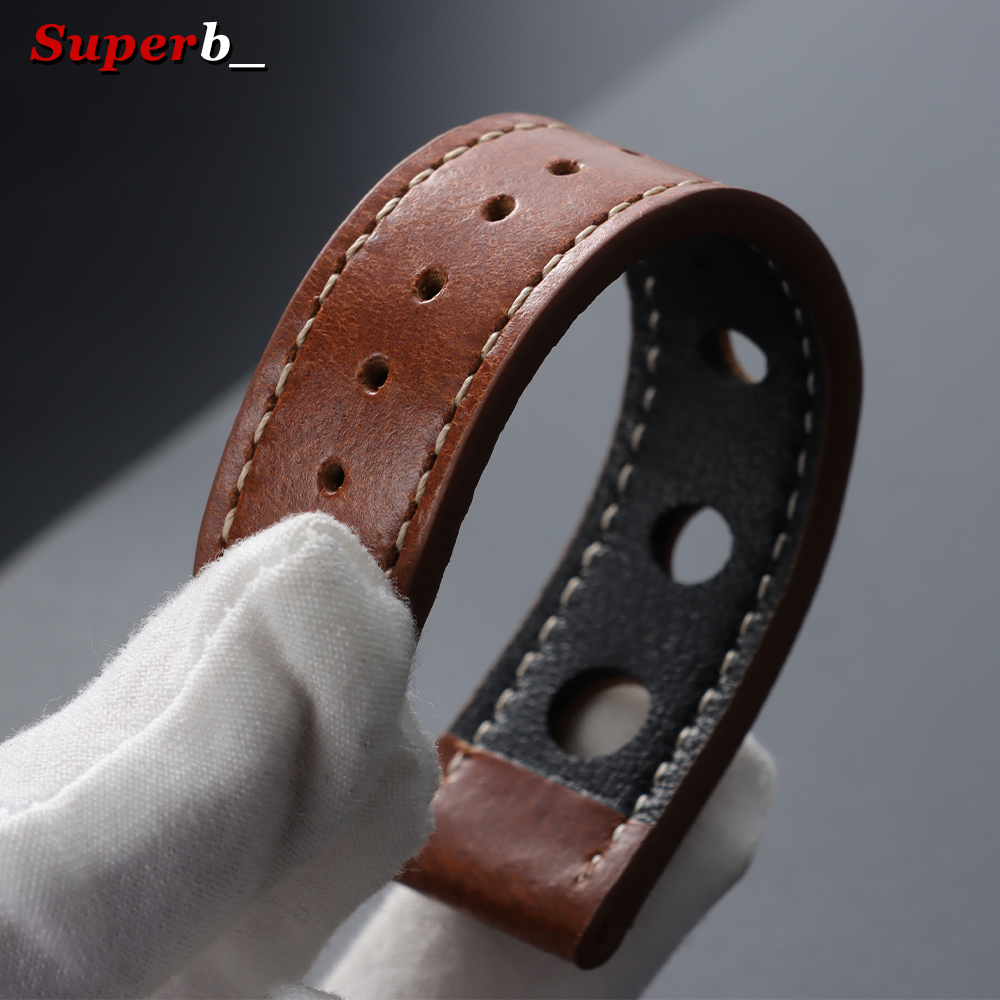 20mm 22mm Vintage Cowhide Leat - Vintage Fashion Tags recension och pris