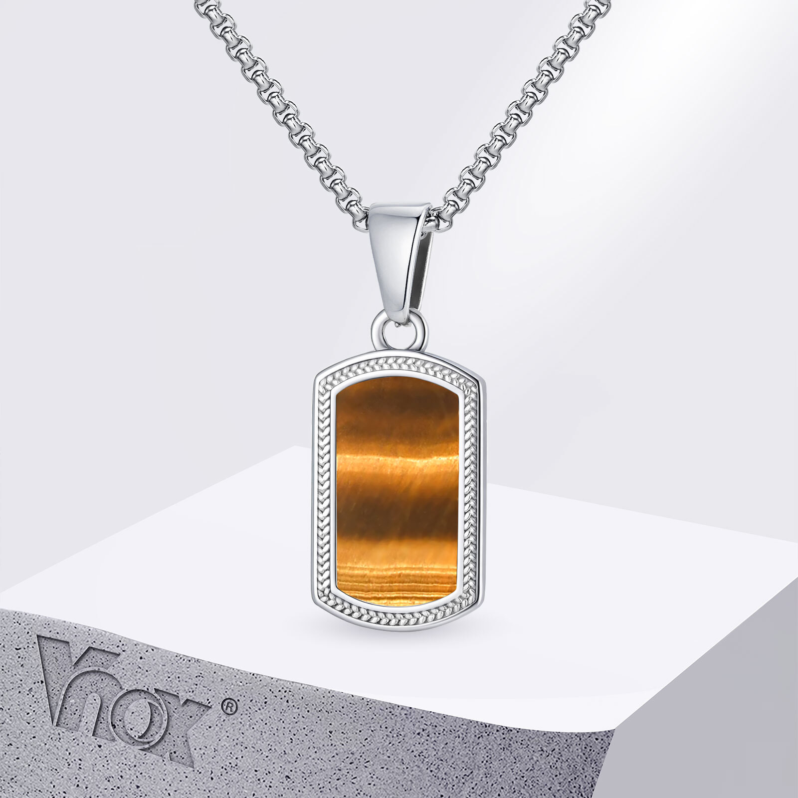 Vnox Stainless Steel Tiger Eye - Vintage Fashion Tags recension och pris
